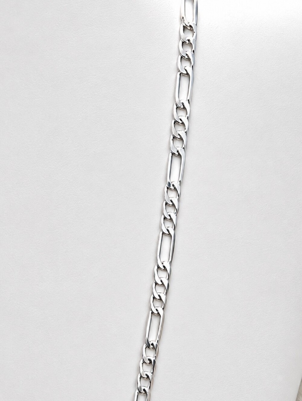 NEW 5mm Figaro Chain Necklace Size 20" Silver Plated Mens Woman Teen - Picture 3 of 6